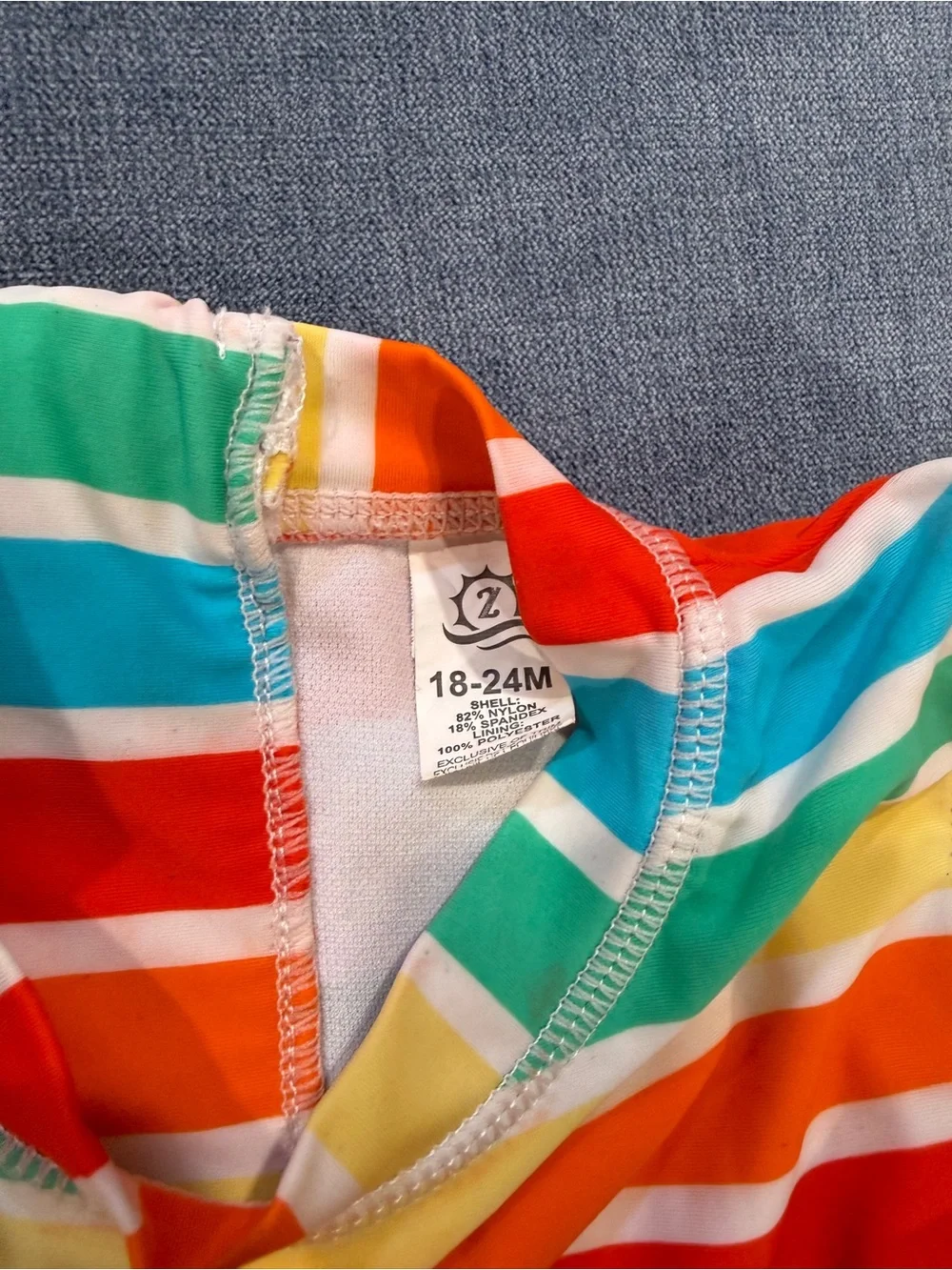 SwimZip Colorful Striped + Yellow Ice Cream Baby Bodysuits - 2 Pack